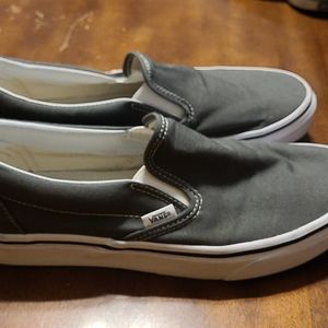 Men's Vans Slip Ons Sz 10 Dark Grey